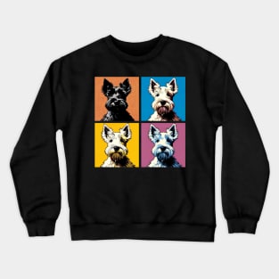 Pop Retro Scottish Terrier Art  - Cute Puppy Crewneck Sweatshirt